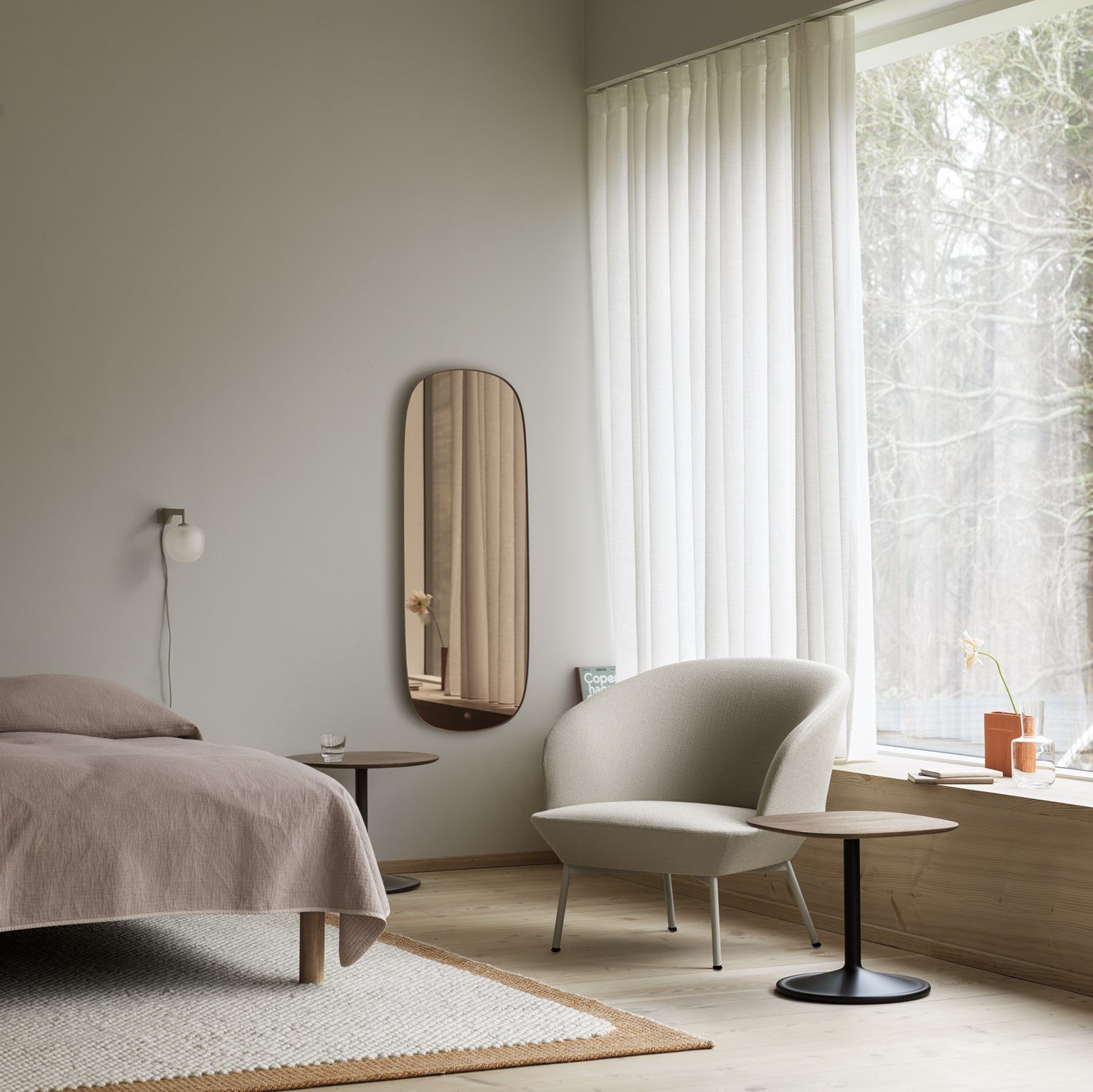 ★ MUUTO★ Titanium Glass XLAB 04 C4 MUX4C4 Framed Mirror | Reflected glass with a distinct character