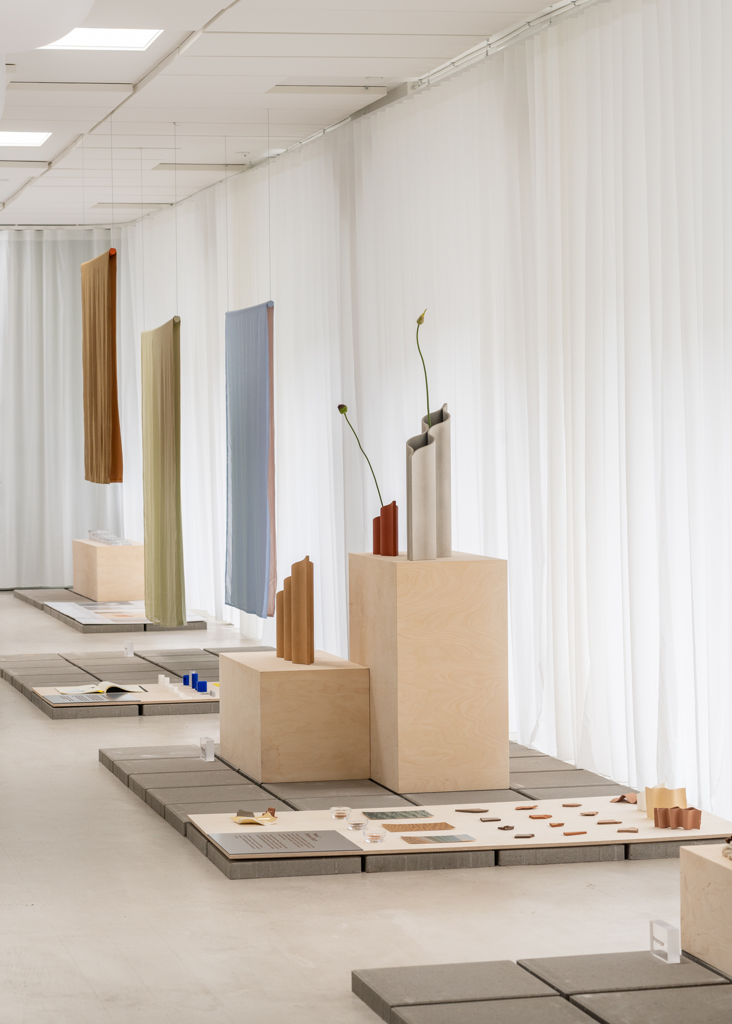 The winning products of Muuto’s Design Contest 001 are displayed in a thoughtfully styled setting, inviting visitors to explore and learn more about their design stories.