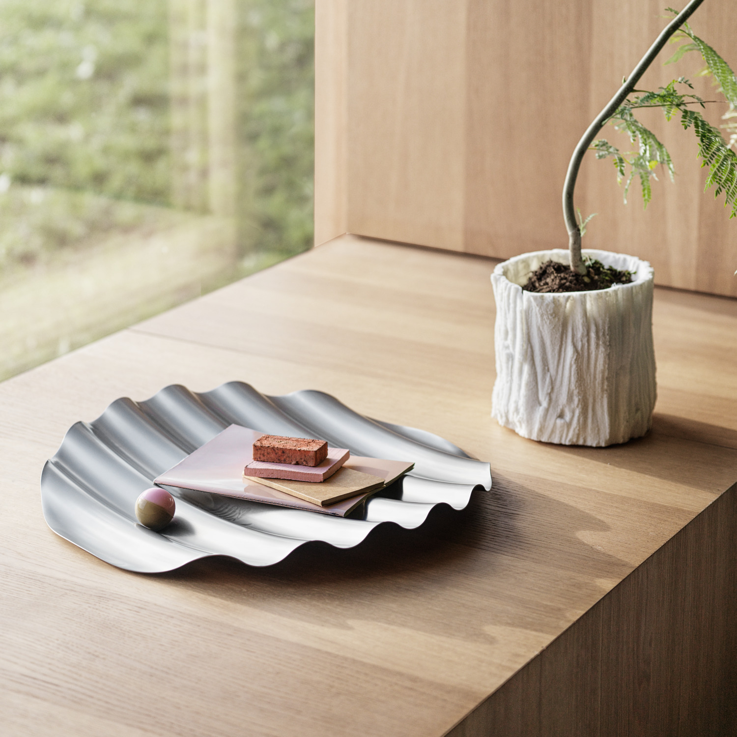 Wave Tray - Stainless Steel
