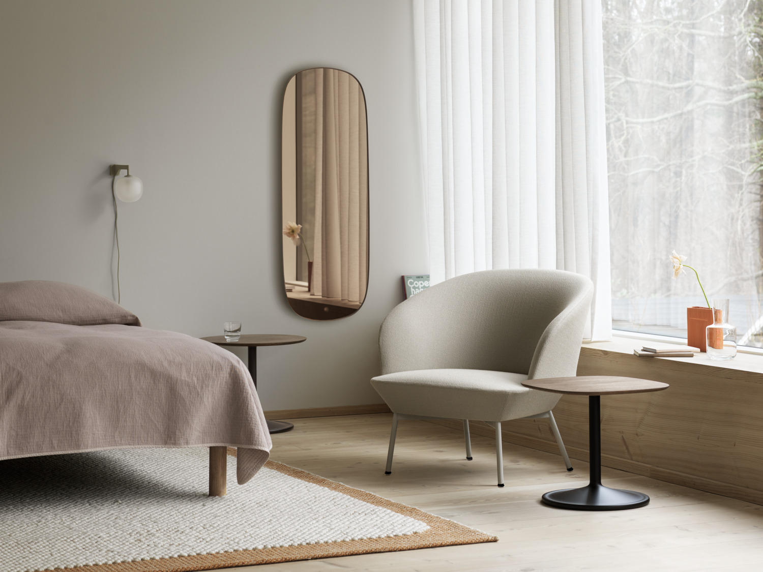 Framed Mirror Small Taupe/Taupe Glass - Muuto - Buy online