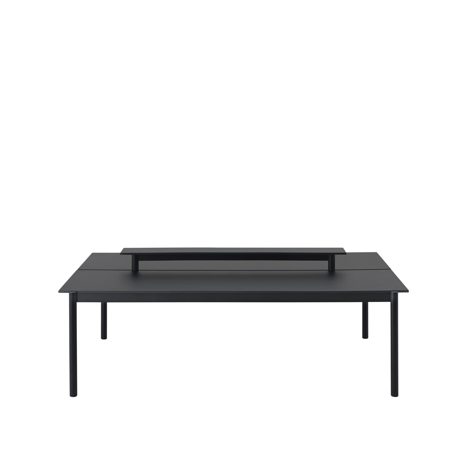 Linear System Table w. Tray 170 cm in Black Nanolamiate/Black Packshot