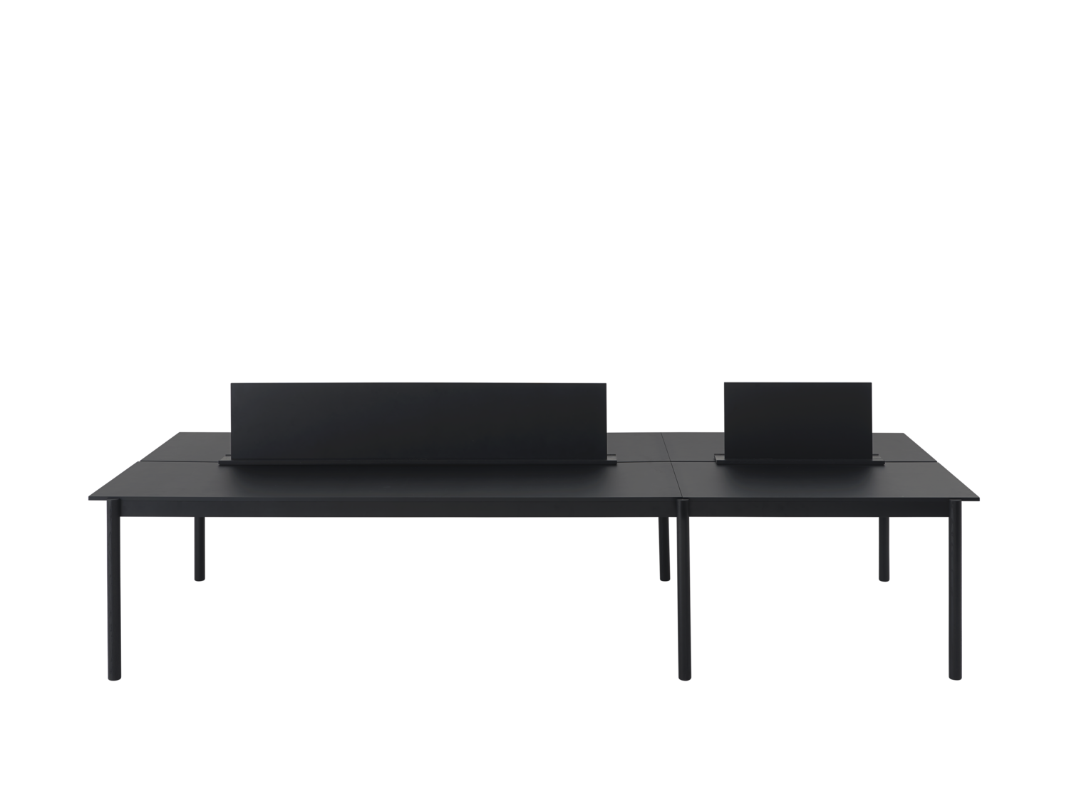 Linear System Table Config. 1 w. Screens in Black Nanolaminate/Black Packshot