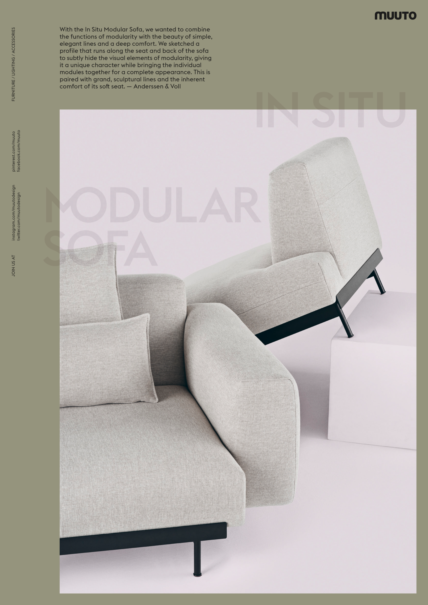 In Situ Modular Sofa brochure 2020 - Frontpage